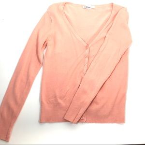 Soft peach v-neck cardigan by Debut
